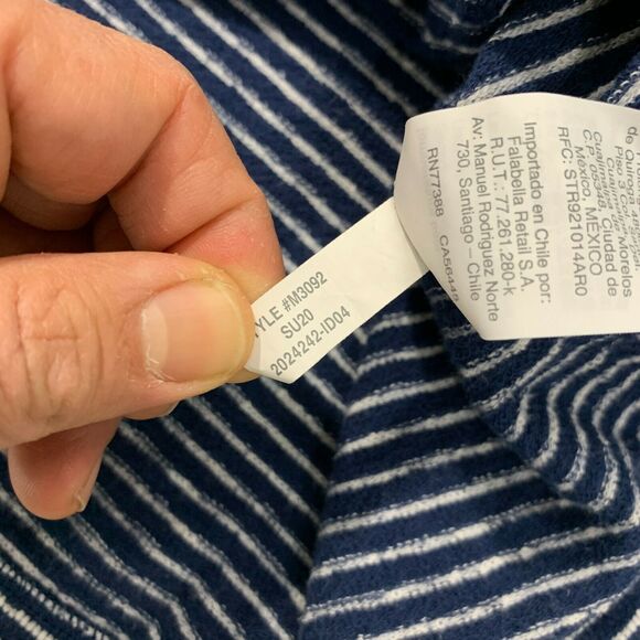 Madewell Wild Ginger Striped Shirt Women's Size M Puffed Mid Sleeve U Neck Top - Picture 11 of 13